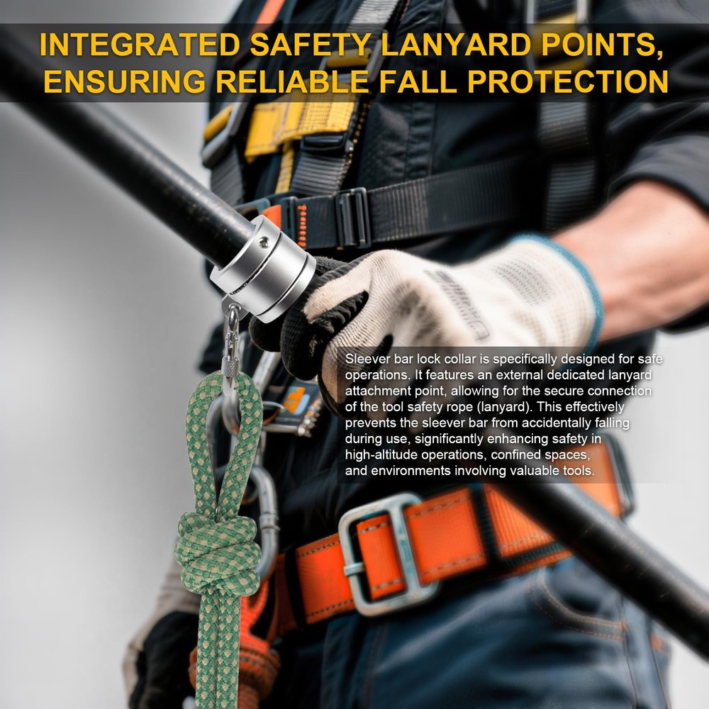 Sleever Bar Lock Collar 7/8, Sleever Bar Lock Collar with Tethering Attachmen...