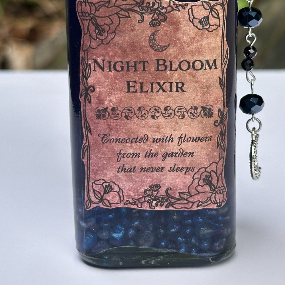 Night Bloom Elixir Decorative Color Changing Potion Bottle Fantasy Decor