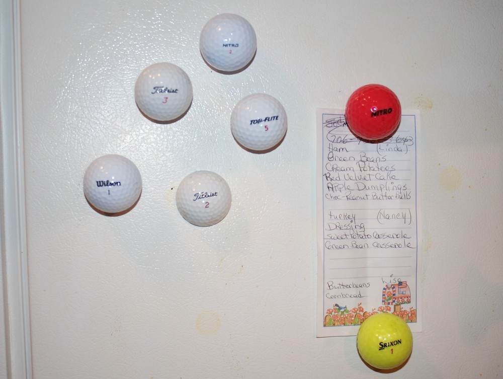 Unique Handcrafted Real Golf ball refrigerator magnets