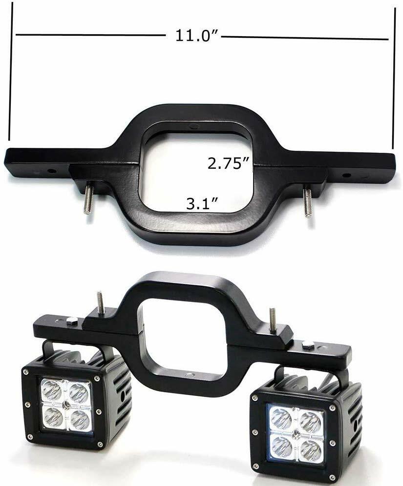 Trailer Tow Hitch Mounting Bracket with 4inch LED Work Backup Reverse Light Pods