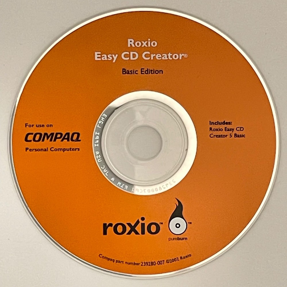 Tech - Roxio Easy CD Creator - 2002