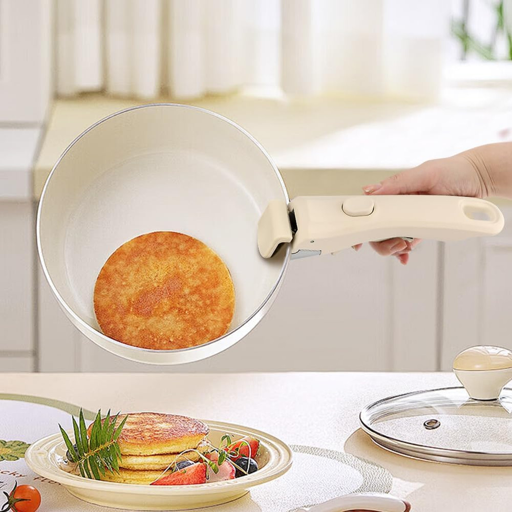 Beige Universal Removable Pot Handle for All Cookware Replacement