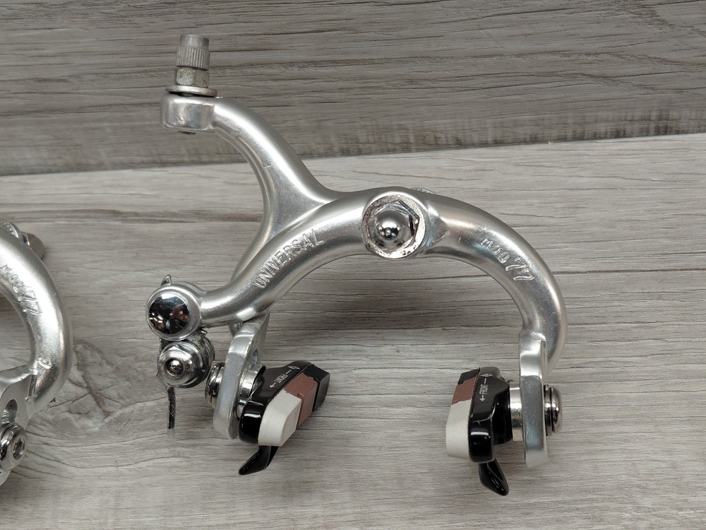 Vintage Universal MOD. 77 Front and Rear Side-pull Brake Set, Nutted