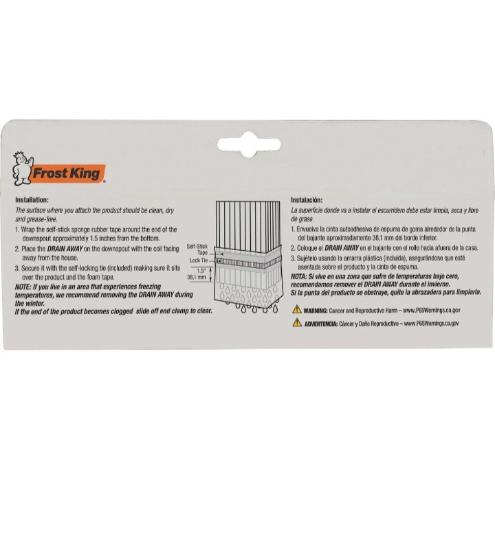 Frost King Drain Away DE46BR Brown Automatic Downspout Extender -2 PACK