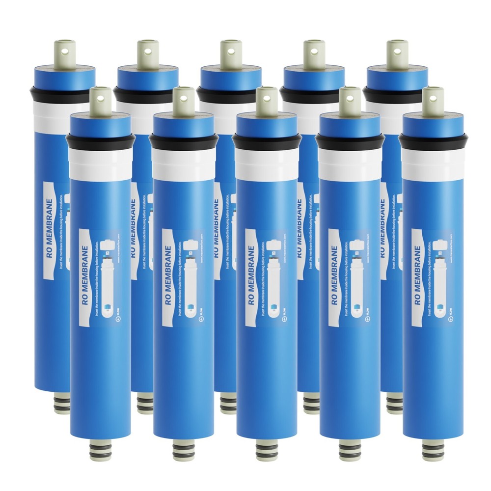 10 Pack 50 GPD Membrane Reverse Osmosis Max Water Filter Universal RO System