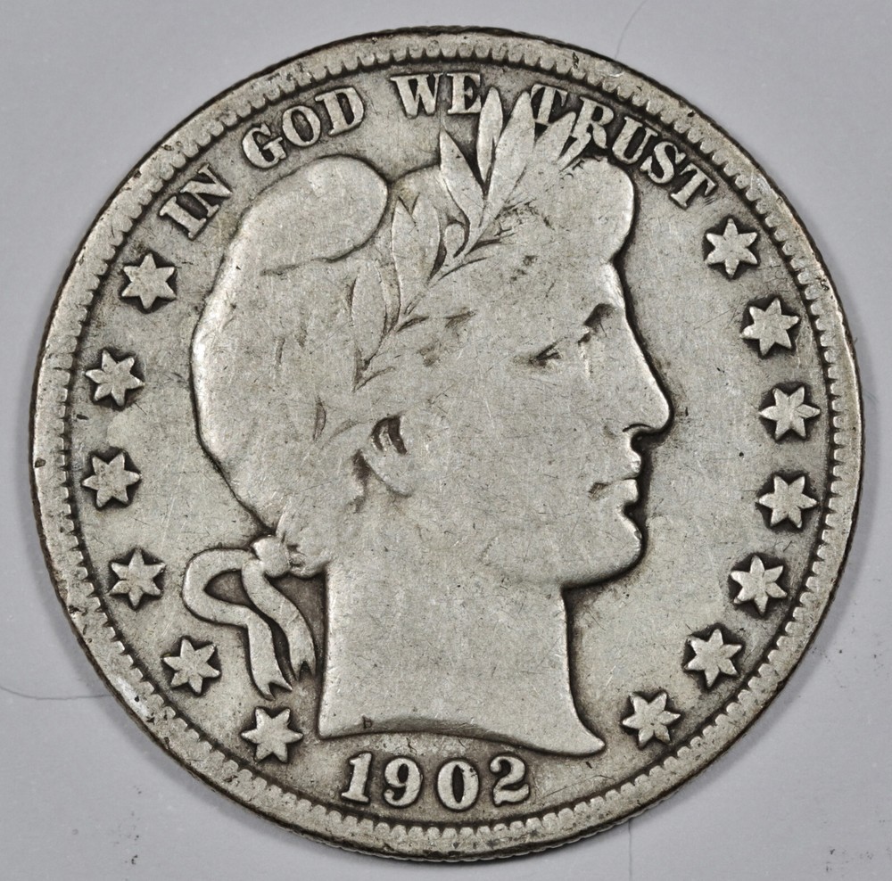 1902 Barber Half.  About Fine.   205206
