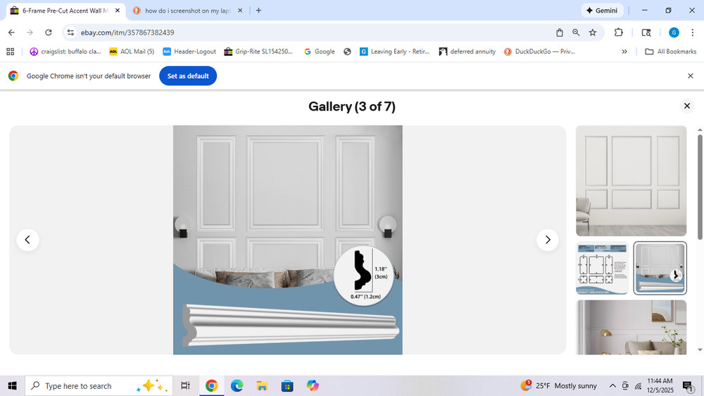 6-frame pre-cut accent wall molding kit
