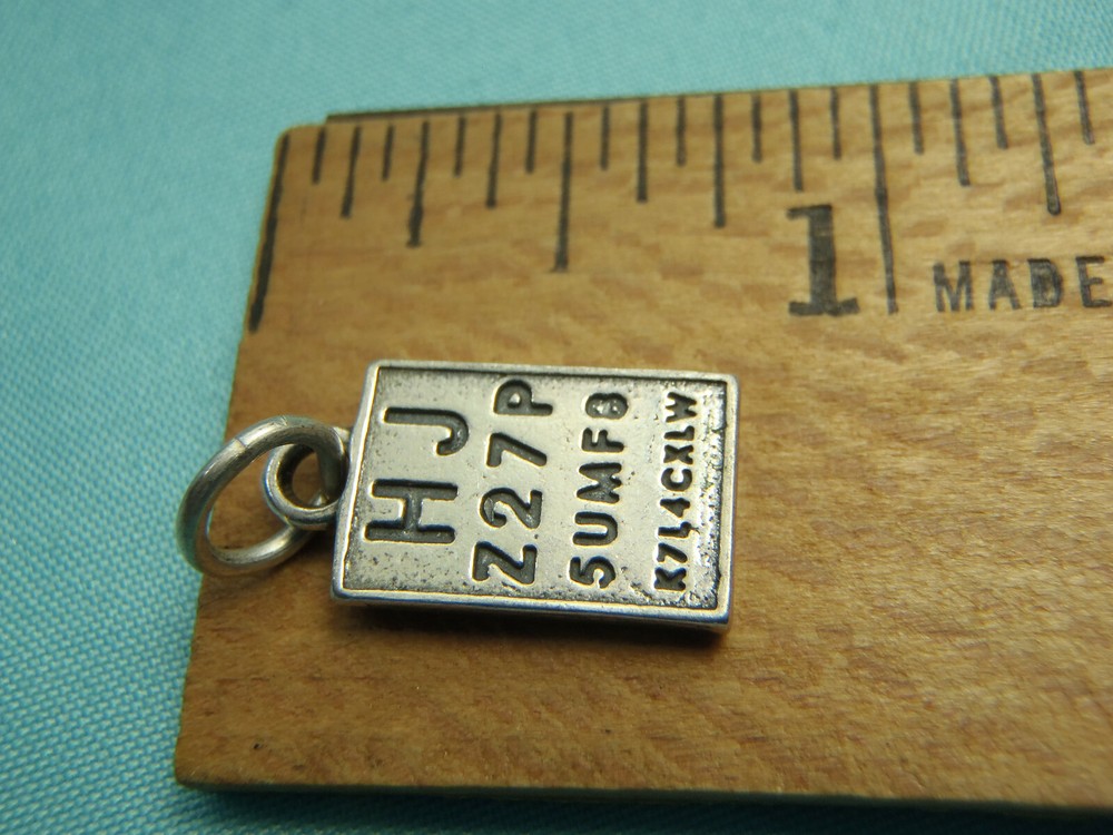 Optometrist Eye Test Chart Medical Doctor 925 Solid Sterling Silver Charm