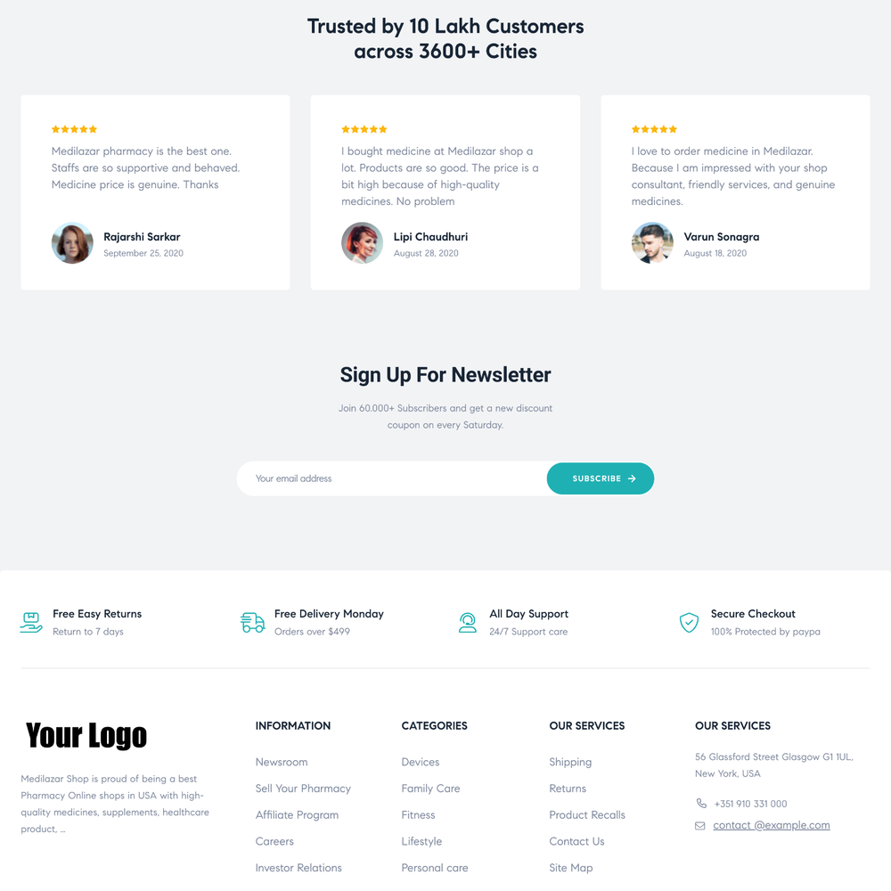 Supplement Website Design with Free 5GB VPS Web Hosting