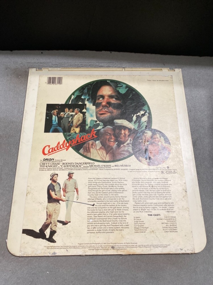 CaddyShack CED Video Disc Movie 9dL#2