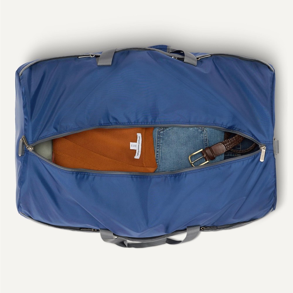 Amazon Essentials Extra Large Foldable Nylon Duffel 32.4 inches, Navy Blue