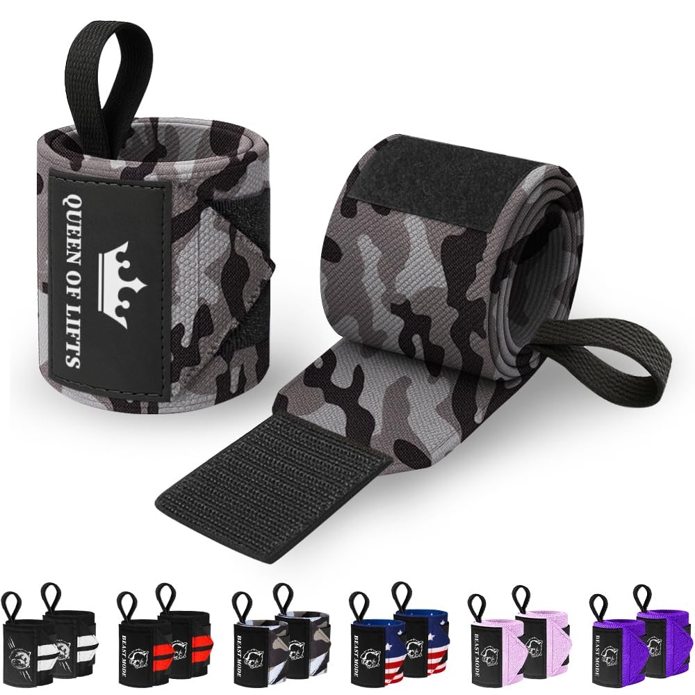 HeavyDuty Wrist Wraps with Thumb Loop for Powerlifting & Strength Training