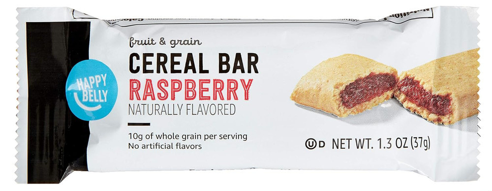 , Fruit & Grain Cereal Bars, Raspberry, 1.3 Oz, 8 Ct