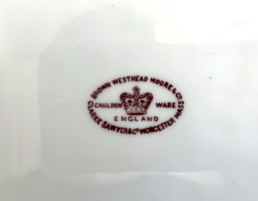BROWN WESTHEAD MOORE Caldon Ware -England hand-painted rectangular tray.