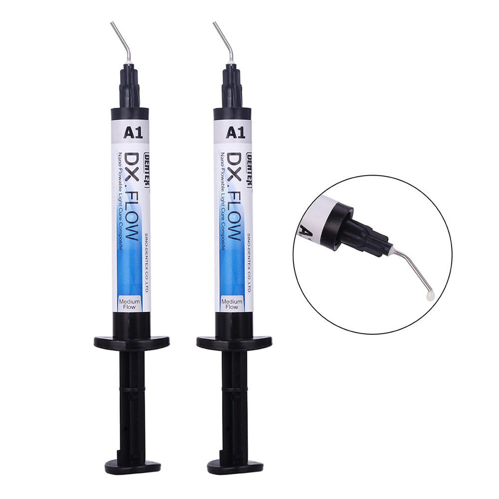 Dental Dentex A1 Medium Flow Flowable Light Cure Composite Resin Syringe