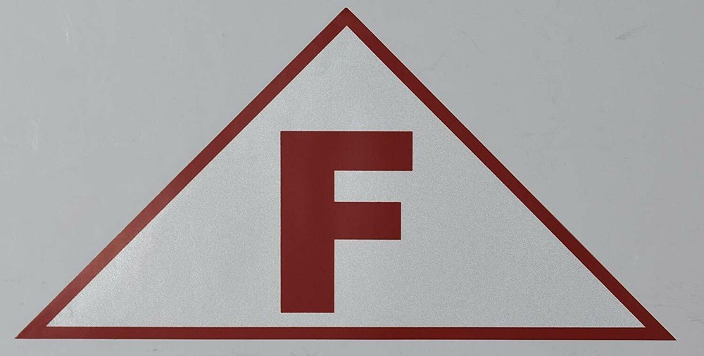 State Truss Construction Sign-F Triangular (White,Sticker,12 x 6 x 6)-REF24-1027