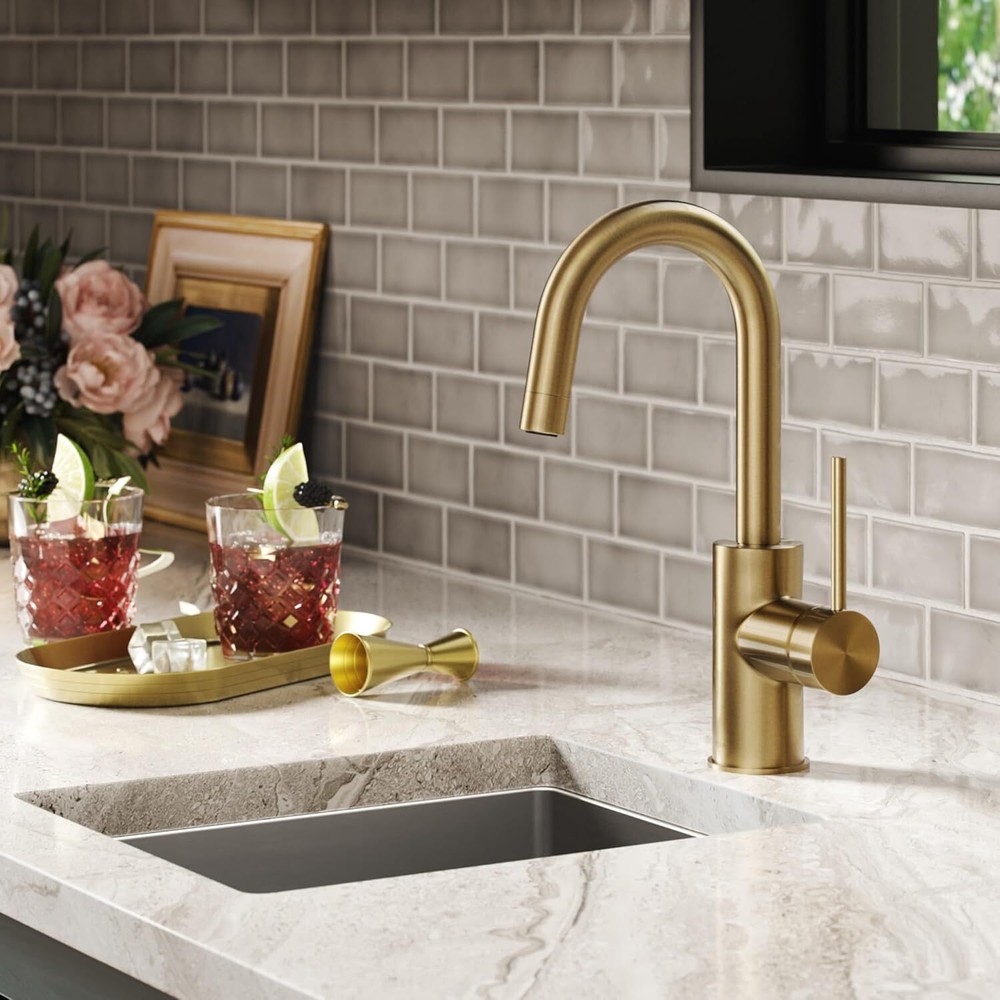 Oletto Single Handle Kitchen Bar Faucet QuickDockTop Mount Installation Assembly