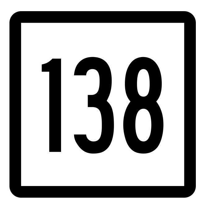Connecticut State Highway 138 Sticker Decal