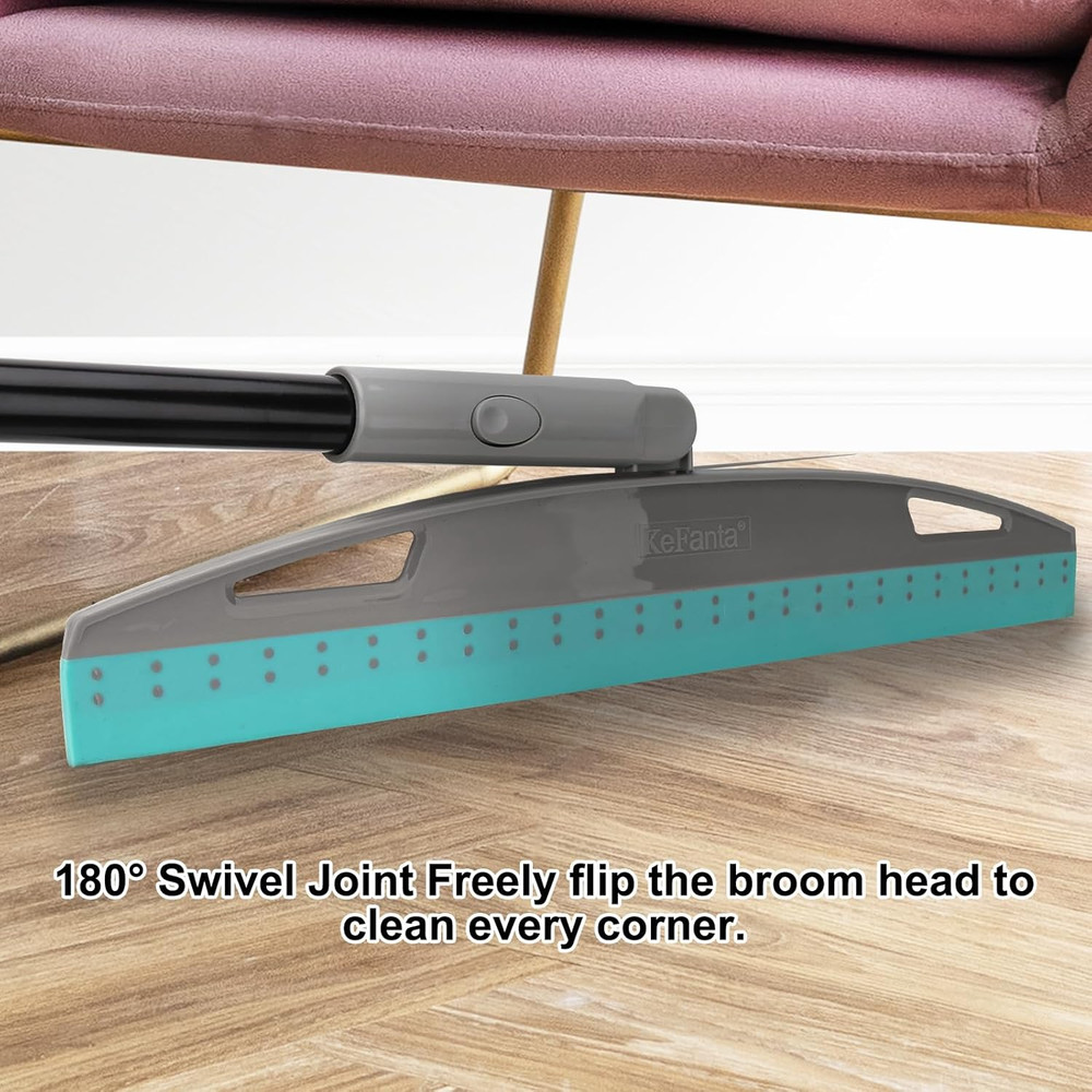 Multifunction Magic Broom, Silicone Floor Squeegee Broom with 59" Long Handle, S