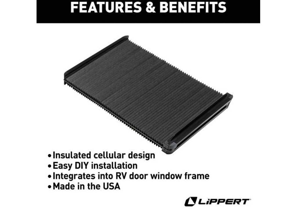 Lippert 2025009147 Thin Shade EcoCell RV Window Shade For Prepped Entry Doors