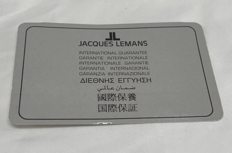 Jacques Lemans International Guarantee