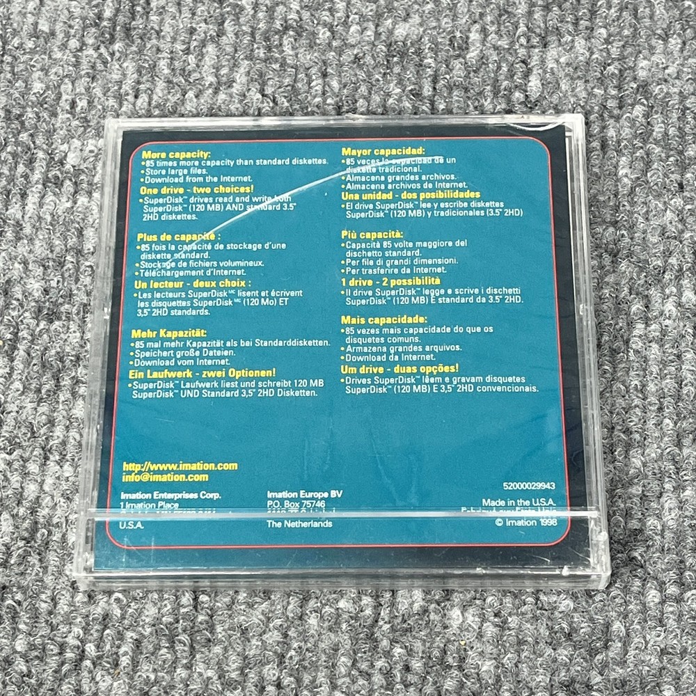 Imation SuperDisk 120MB LS-120 Floppy Disk Mac OS Formatted - New Sealed