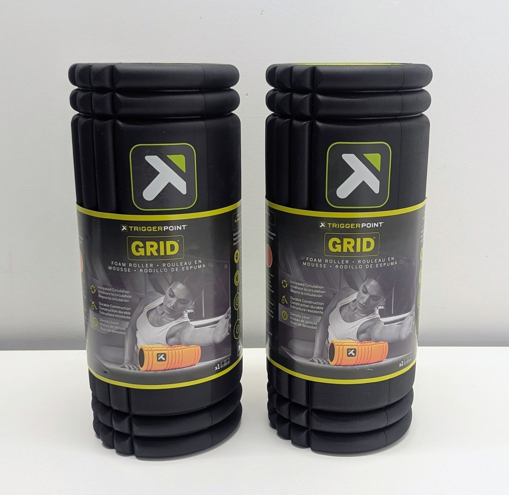 2 - Trigger Point Grid FOAM ROLLERS (13"x 5-3/8") Deep Tissue Massage NEW