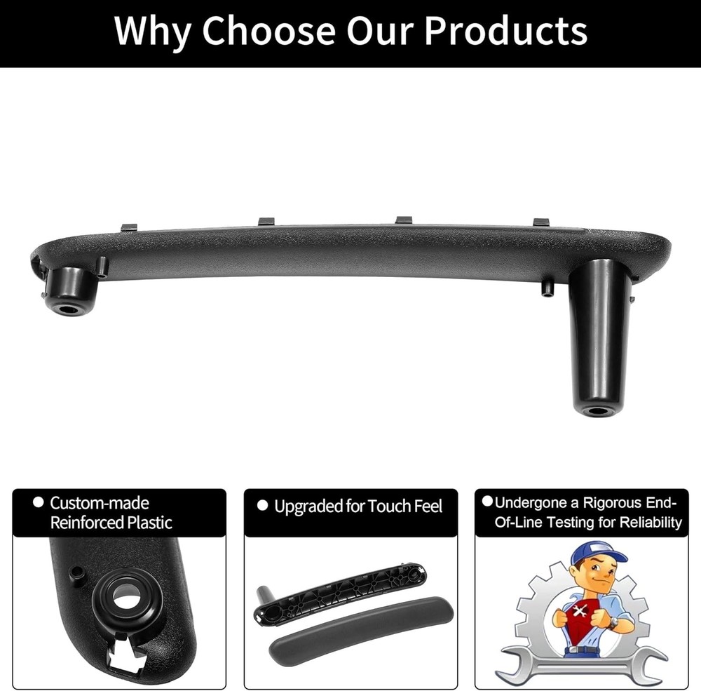 Black Front Passenger Interior Pull Door Handle for Mitsubishi Eclipse 2006-2012