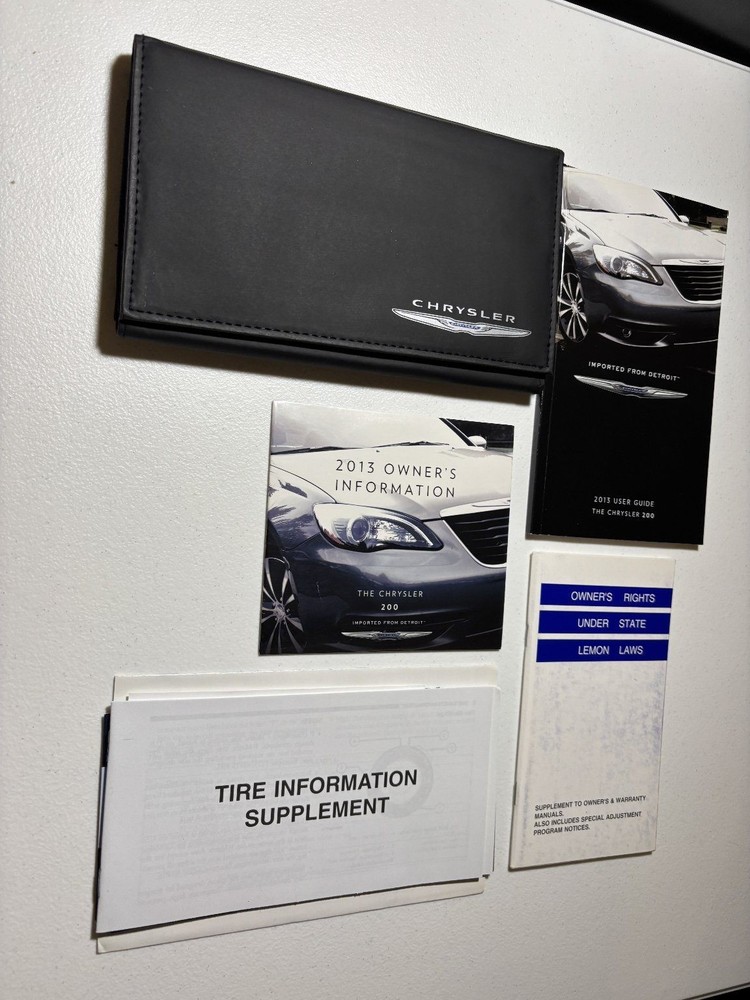 2013 Chrysler 200 User Guide OEM Set