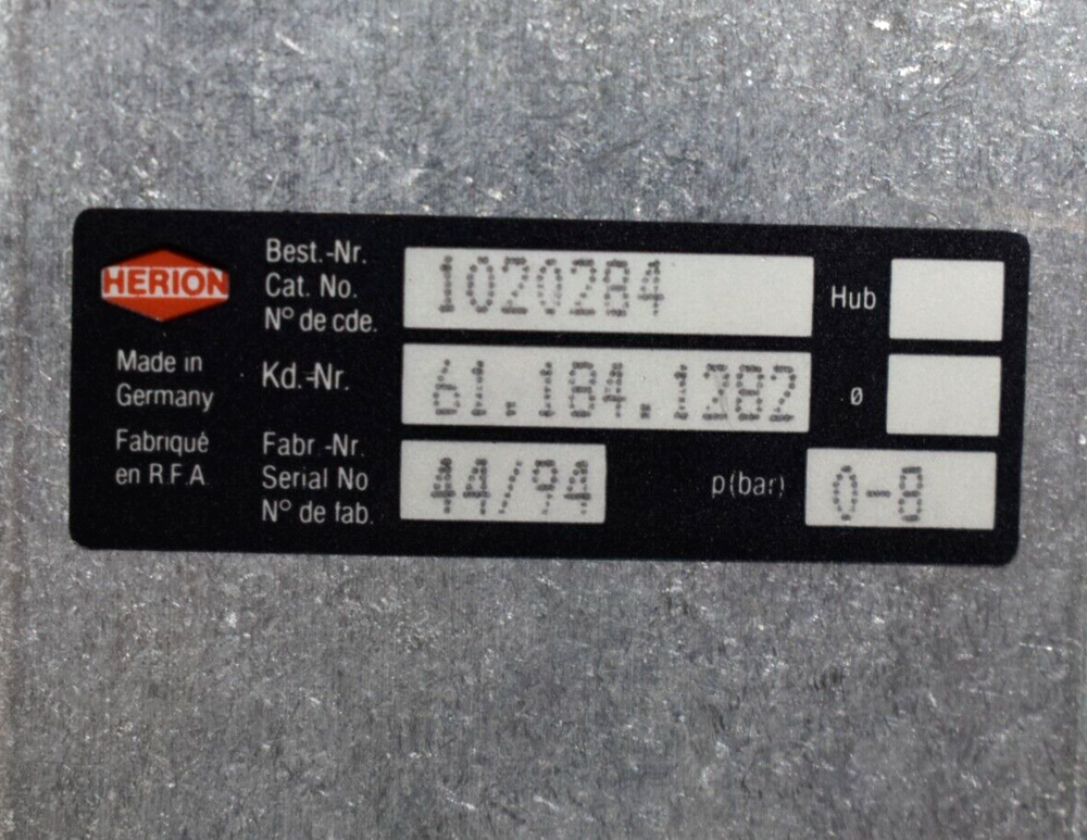 Herion 61.184.1282 Valve Heidelberg