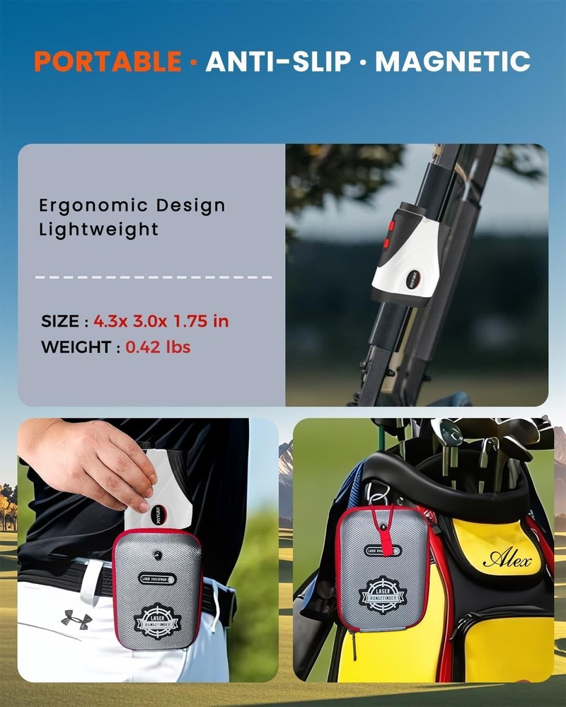 Golf Rangefinder with Continuous Scan & Slope Compensation - Accurate & Reliable