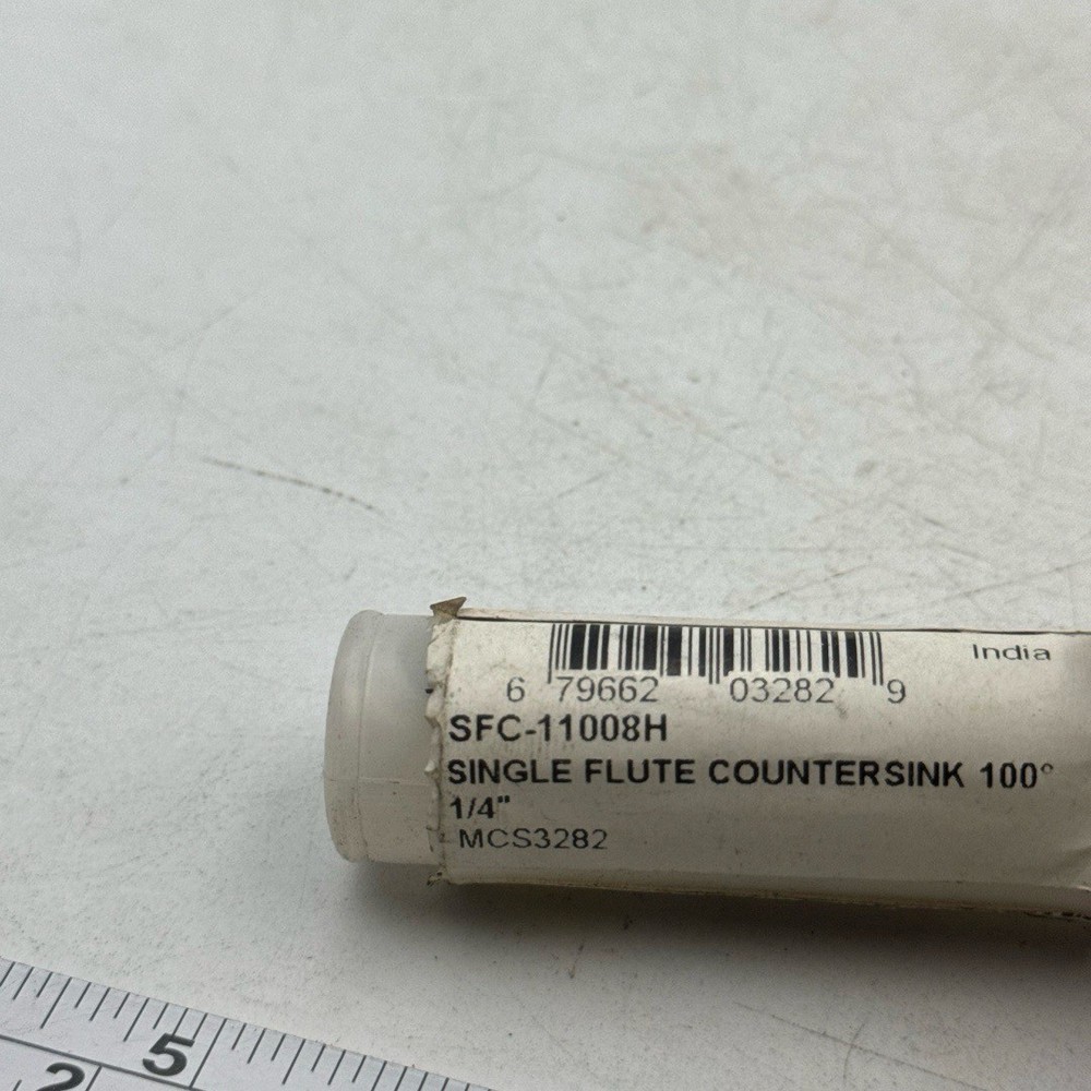 INTERSTATE SINGLE FLUTE COUNTERSINK 1/4" 100° MCS3282 HSS SFC-11008H