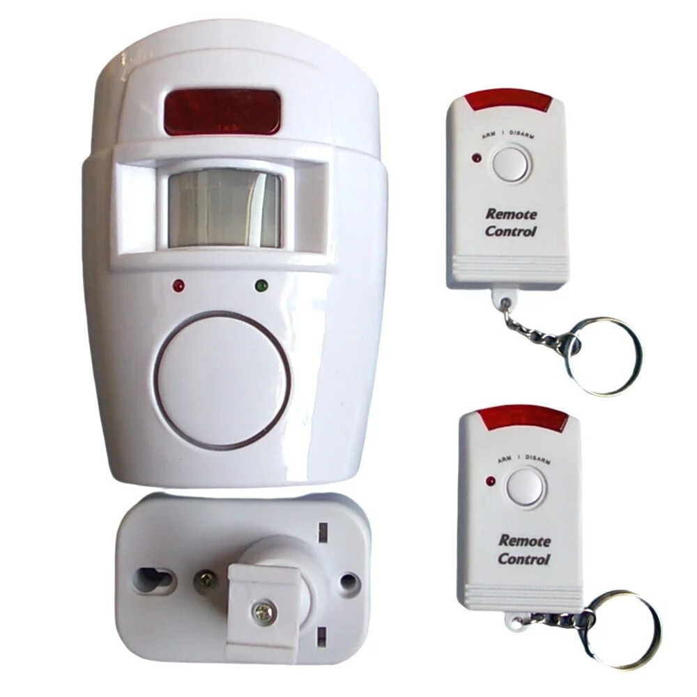 2pcs Wireless PIR Motion Sensor Detector Alarm with Remote Controls