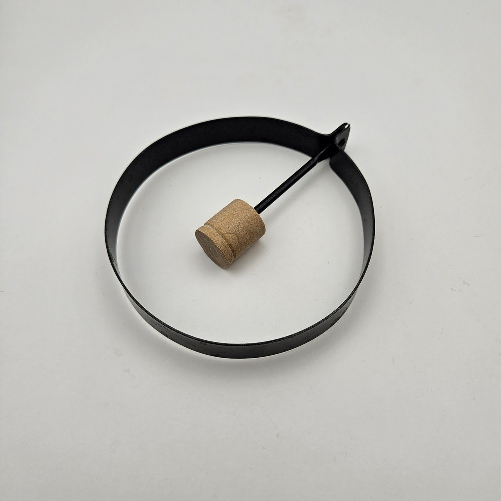 Pair of Non-stick egg rings with folding handle