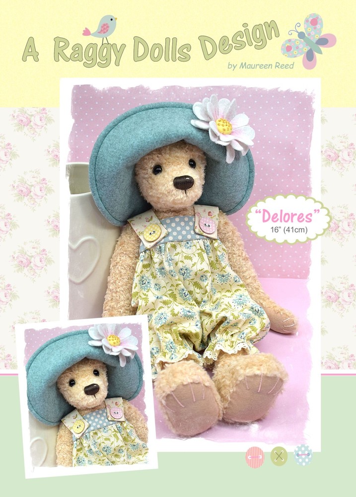 DELORES BEAR - Sewing Craft PATTERN - Jointed Bear Pattern