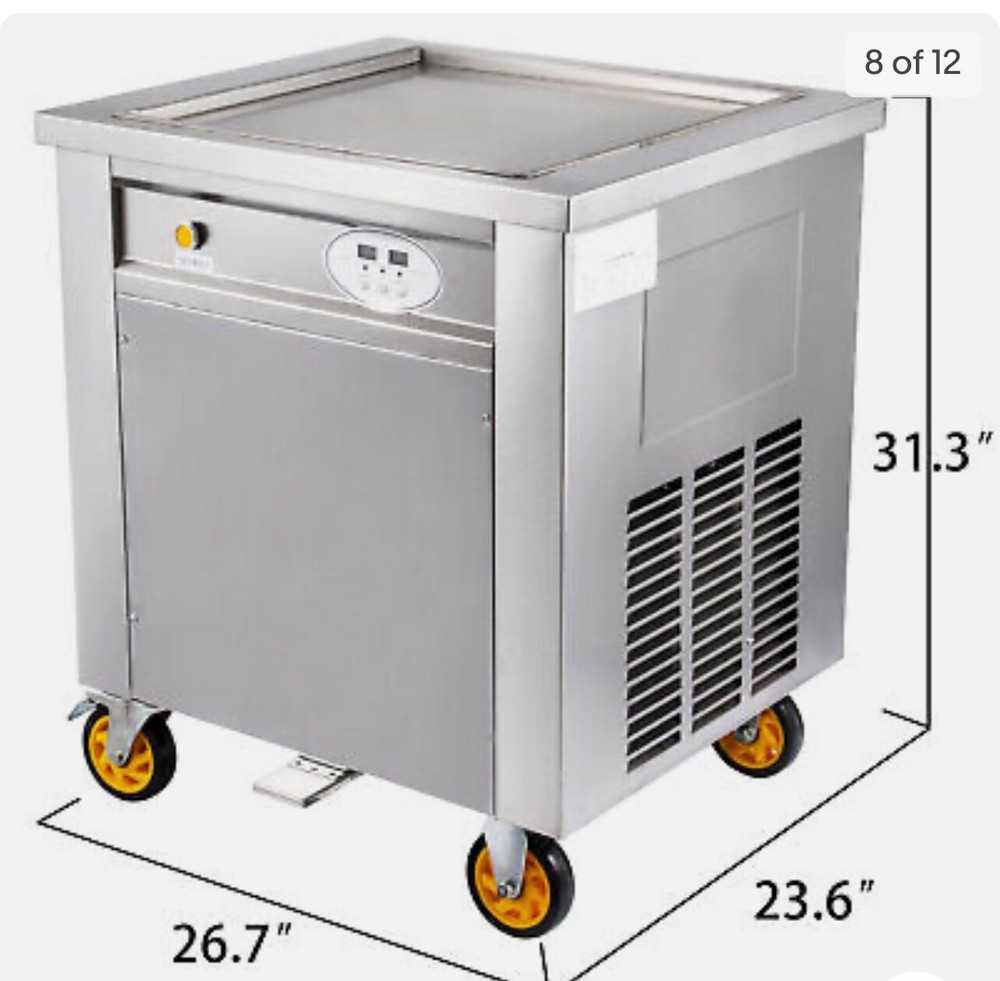fried ice cream machine stainless steel 