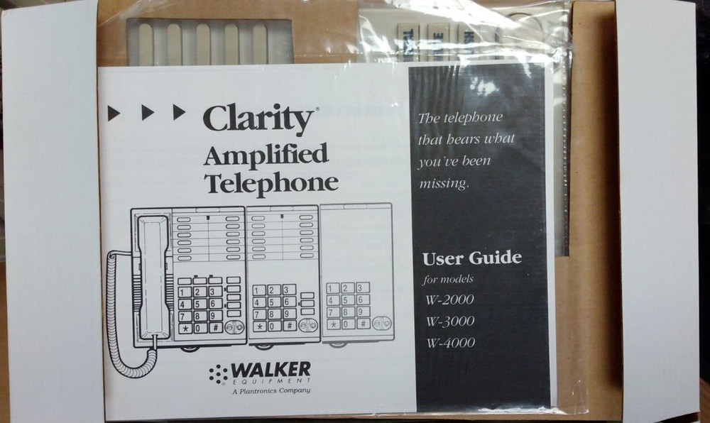 Clarity Amplified Large Button Telephone, Visual & Low Frequency Ringer - NEW
