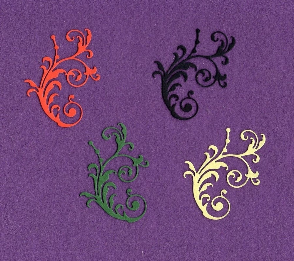FLOURISH  # 14 die cuts scrapbook cards