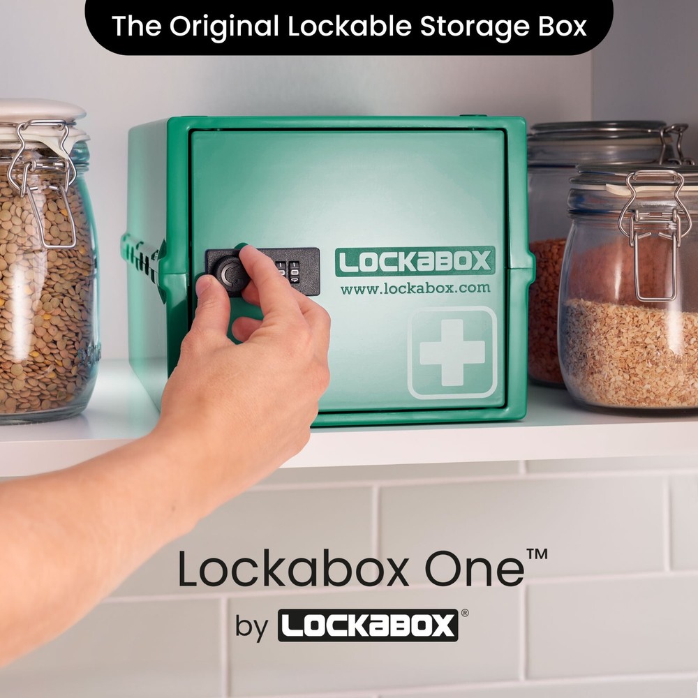 Lockabox One™ | Secure Lock Up Medical First Aid Medicines Lockable Box Code