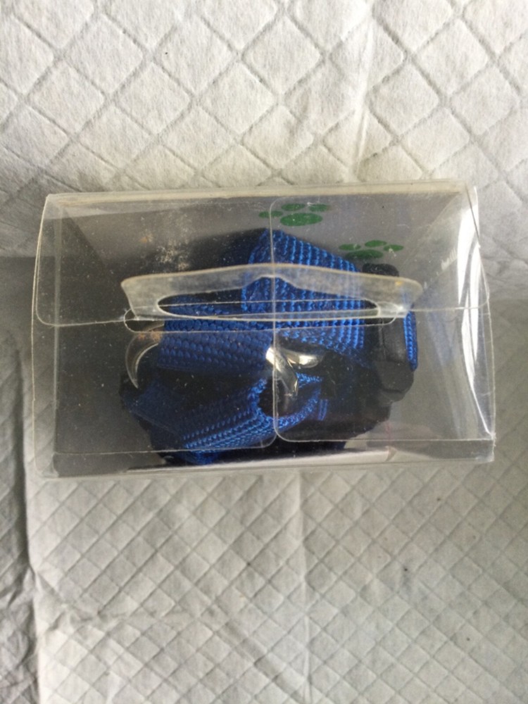 PETSHOPPE BLUE MEDIUM 20-28 NYLON ADJUSTABLE DOG HARNESS NEW