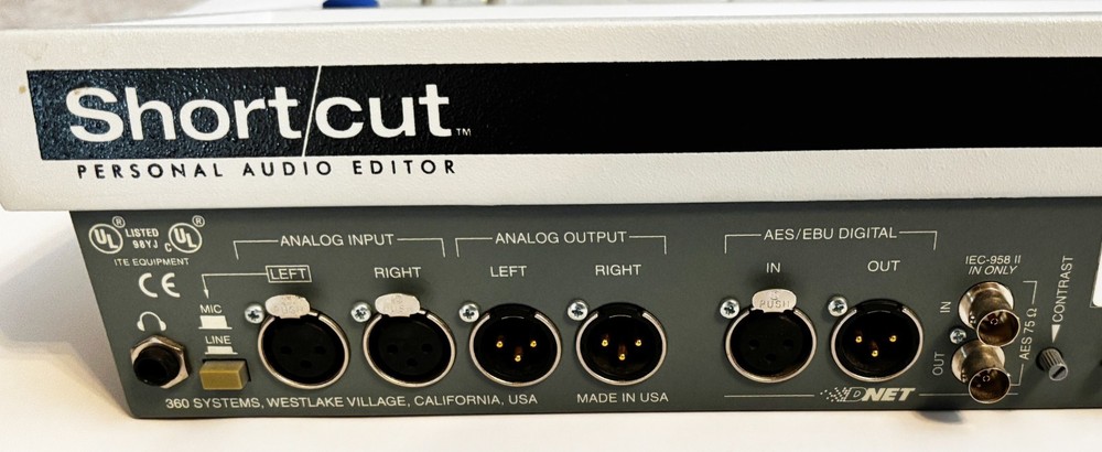 360 Systems SC-180-3 Shortcut Personal Audio Editor