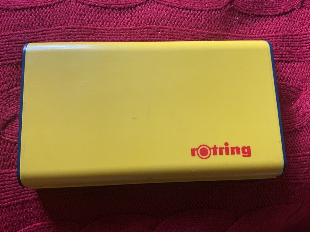 Rare Vintage Rotring Compass set Boxed West Germany (1 Piece Missing)