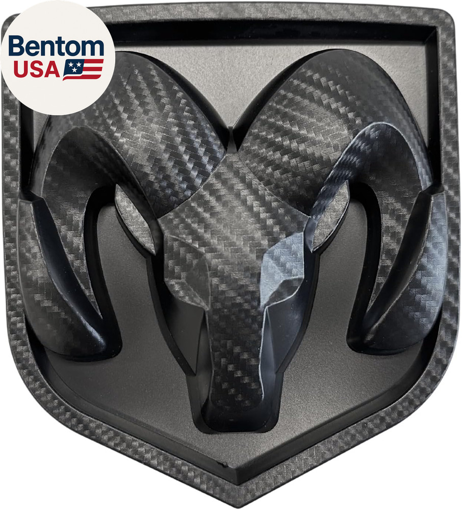 2006-18 RAM Tailgate Emblem, Carbon Decal Finish