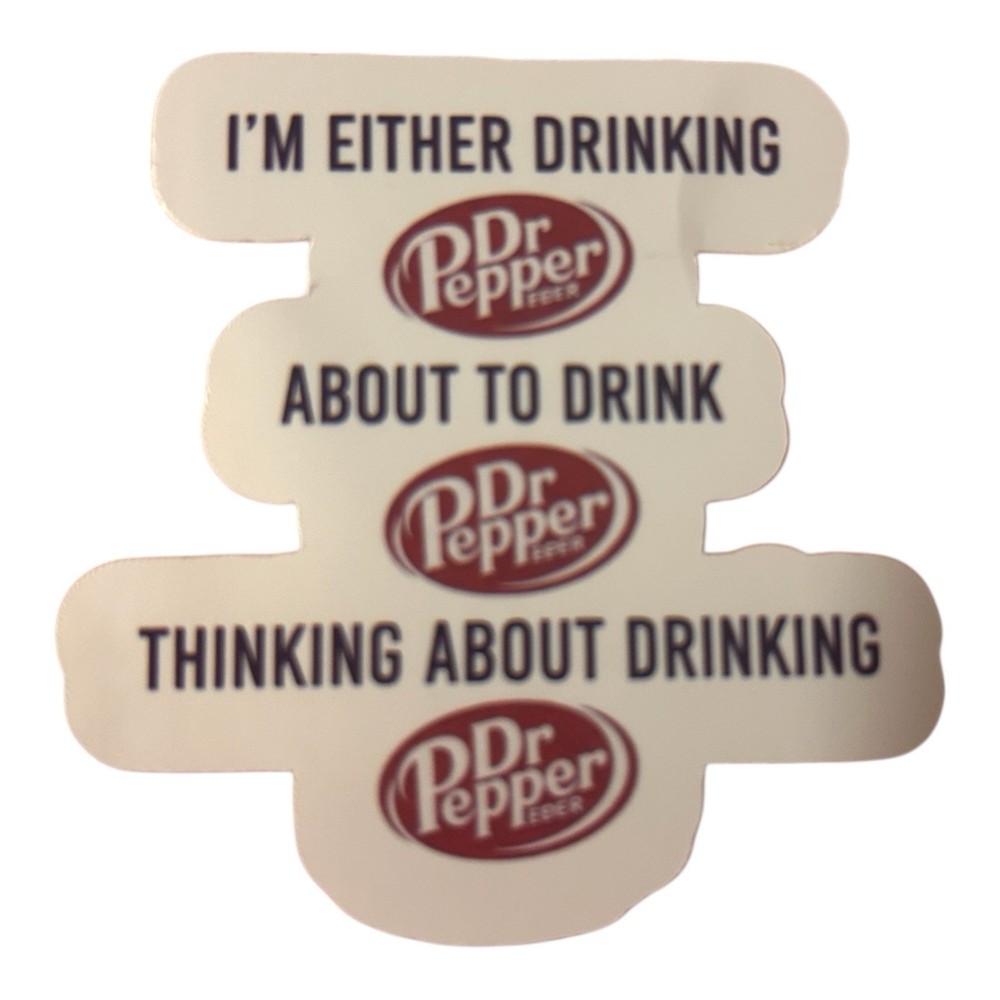 dr pepper sticker handmade