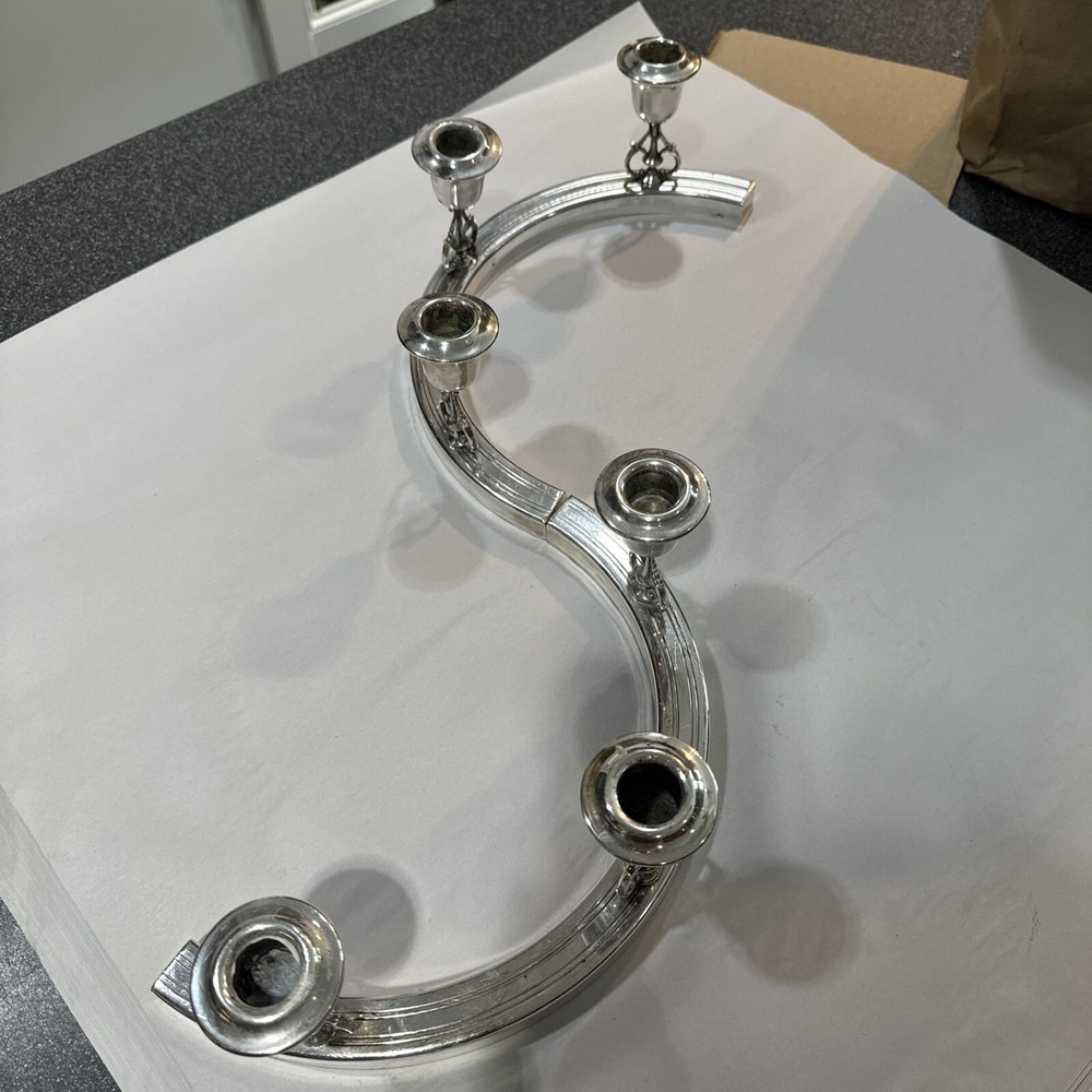 Silver Art Deco Candelabra