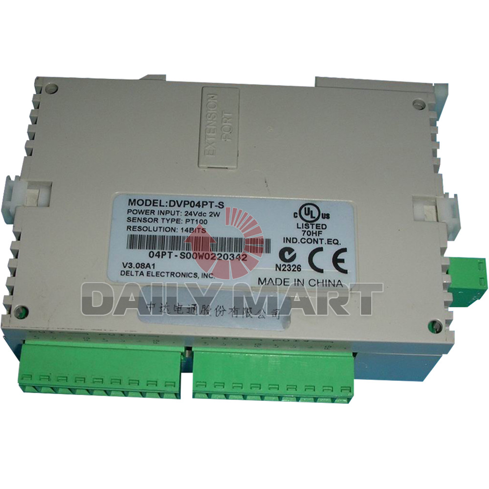 Used tested work 100% Delta DVP-04PT DVP04PT-S Analog Input Module