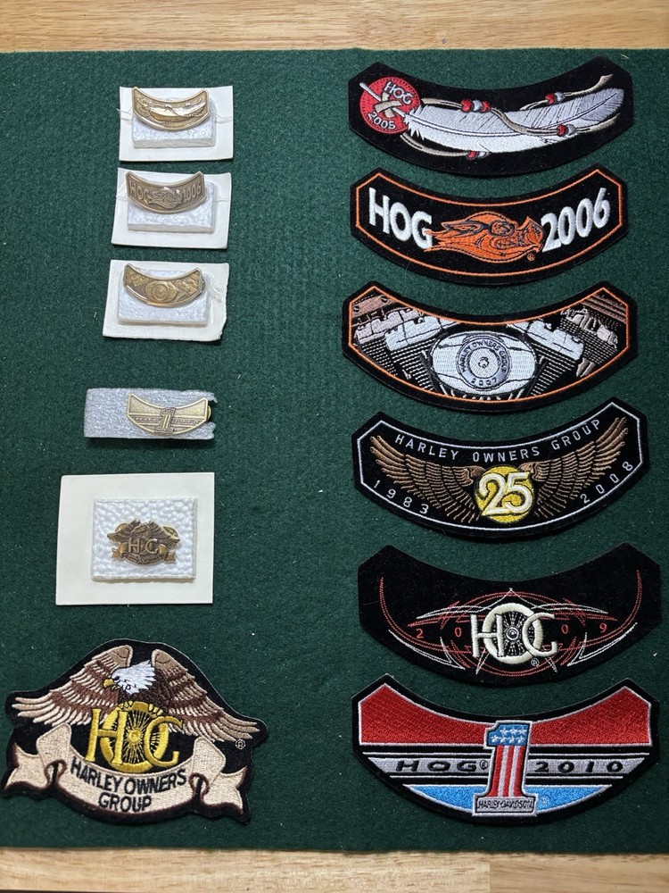 Harley Davidson HOG Patch And Pin Lot