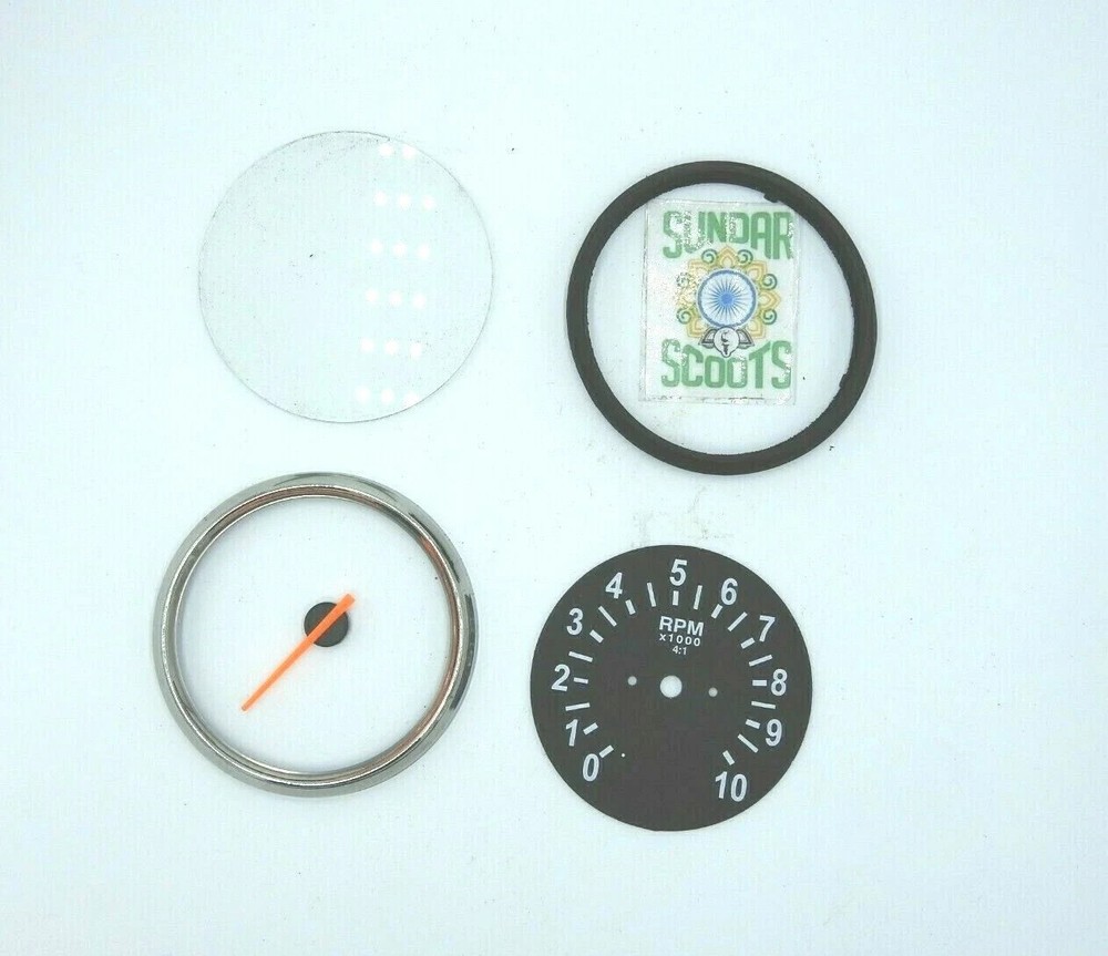 Black 10,000rpm Replacement Speedometer Gauge Set