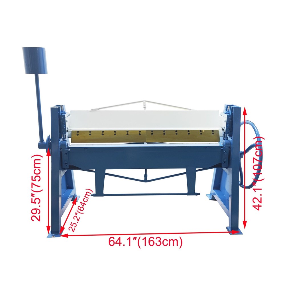 1300mm/51'' Max Bending Width Manual Sheet Metal Bending Machine Split Cutter