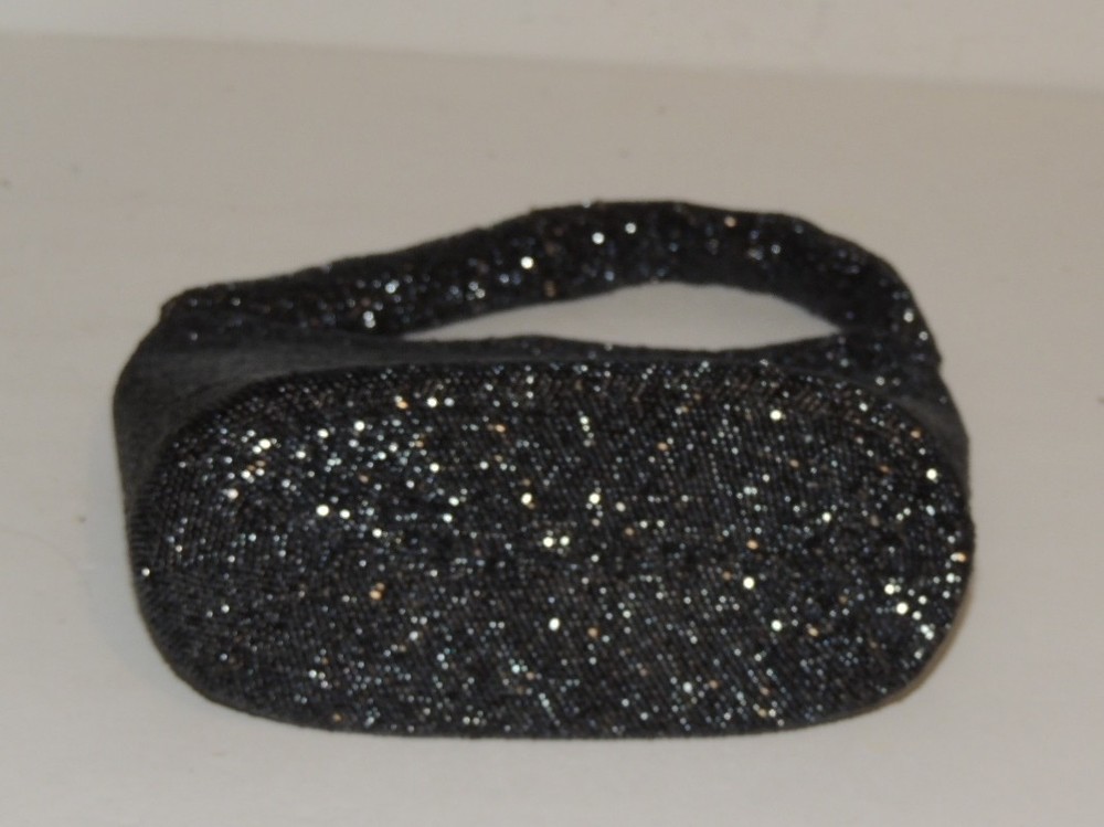 1940's WW2 Era Hematite Colored Seed Bead Purse